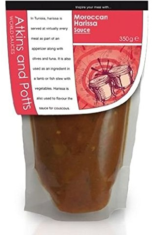 Atkins & Potts Moroccan Harissa Sauce, 350 g
