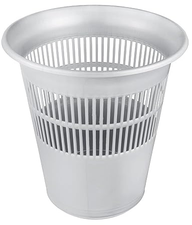 keeeper Cestino per la carta, Rotondo, 11,5 L, Ø 29 x 31 cm, Jasper, Argento