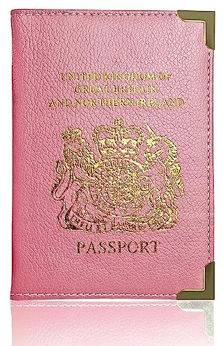 Lizzy Passport Holder PU Leather Travel Wallet Case Organiser for Passport, PU Leather Passport Cover for Travel Passport Protector Cover for Men Women UK