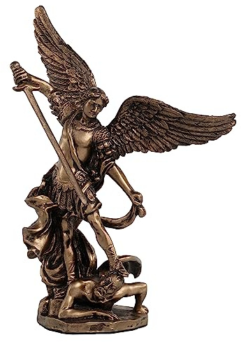 Erzengel St. Michael Slaying Demon Statue Figur 10,2 cm