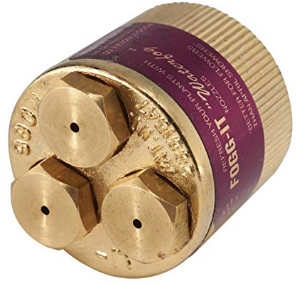 Dramm Fogg-It Mist Spray Nozzle with Brass Jets & Body, Perfect for Delicate Seedlings & Raising Humidty for Wilting Plants, Brass