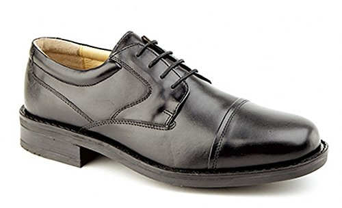 Roamer - Scarpe stringate uomo semi-brogue a pianta larga, colore nero, Nero (nero), 45.5 (12 UK)