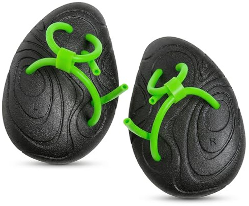 Made Wave Egg Trainer – Hydrodynamische Handpaddel für Schwimmer | Schwimmpaddel zur Verbesserung der Freistiltechnik – Paddel mit strapazierfähigem Gurten – Anti-Paddles für Schwimmtraining