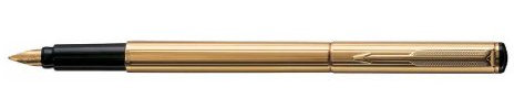 Parker Rialto Fountain Pen Gold Plated Corinth Pattern Fine Nib