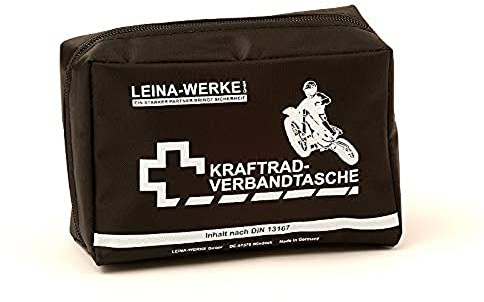Leina Werke 17009 Trousse de Secours Type II pour Motocyclette sans Bande Velcro-Blanc/Bleu