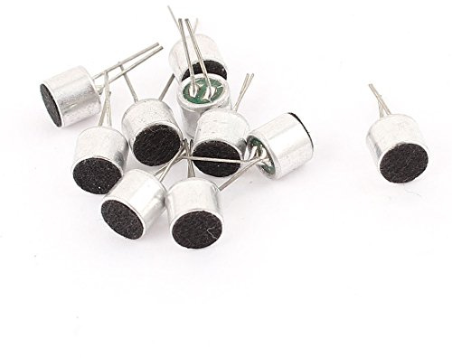 sourcing map 10 STK 6mm x 5mm Durchgangsloch Mini Elektret Mikrofon Kondensator Pickup de