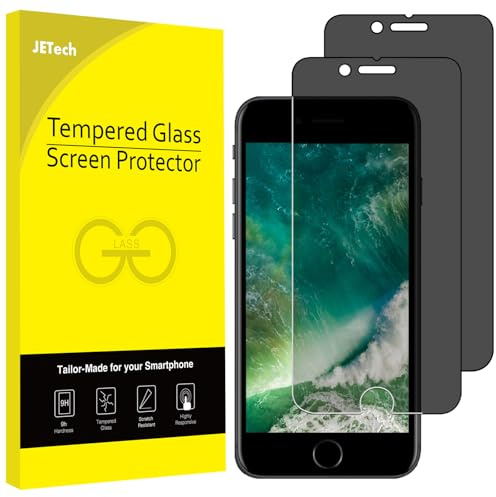JETech Sichtschutz Schutzfolie für iPhone 8 Plus/7 Plus, 2 Stück | Anti-Spy Blickschutz Gehärtetes Glas Schutzfolie