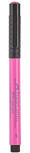 FABER-CASTELL 167025 - Tuschestift Pitt artist pen, Strichstärke S, Farbe 125, purpurrosa mittel