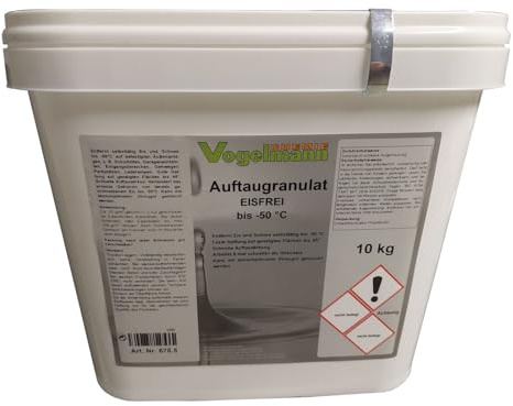 Vogelmann Chemie GmbH 10 kg Auftaugranulat Eisfrei, bis -50 °C, 8 mal schneller als normales Streusalz