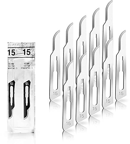 May Skalpellklingen Figur 15 für Halter Nr. 3 Karbonstahl 10 Stk