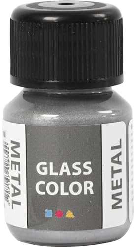 Creativ Company Glasfarbe Metal, 35 ml, Silber