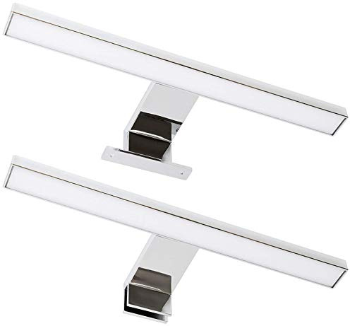 HAVA 2er Pack, LED Spiegelleuchte 5W IP44, tagesweiß 4000K