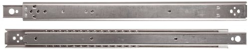 Sugastune ESR-1 304 Stainless Steel Drawer Slide, 3/4 Extension, Friction Brake Stop, 20 Closed, 15 Travel, 81 lbs/Pack Ld Cap (1 Pair)