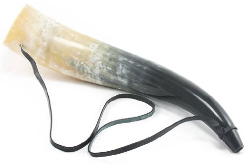 Jagdhorn, groß, dunkel, poliert