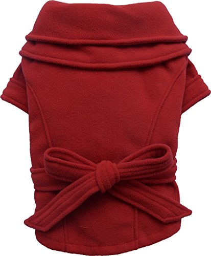 Doggy Dolly W311 Fleece Hundemantel, rot, Größe : XXS