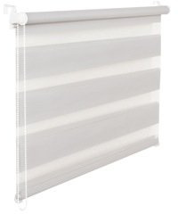 KS Handel 24 DOPPELROLLO DUOROLLO 90 cm BREIT 200 cm LANG GRAU INKL. SEILZUG FENSTERROLLO KLEMMROLLO Jalousie