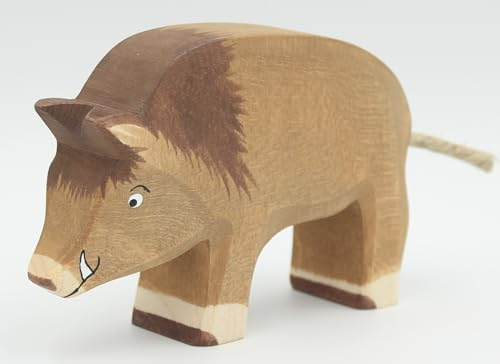 Holzspielwaren Ackermann Wildschwein aus Holz – Wald Holzspielzeug, aus Schwäbischer Handarbeit (100% ökologisch)