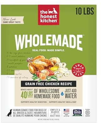 The Honest Kitchen Human Grade Wholemade™ Dehydrated Dog Food, Grain Free Chicken, 10 lb (makes 40lbs)