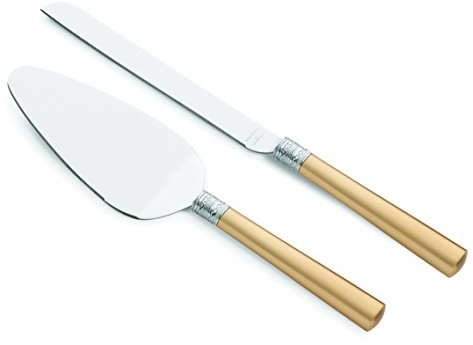 Wedgwood Vera Wang with Love Cake Knife and Server, Gold
