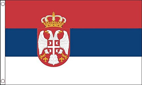 3Ft x 2Ft Flag Serbien Wappen klein Flagge