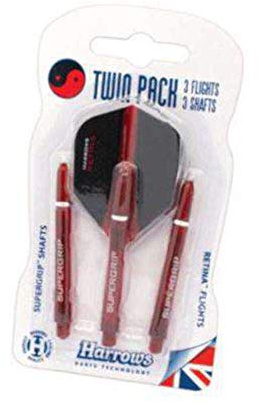Harrows Darts Twin Park Supergrip Shafts and Next Generation Concept Flights