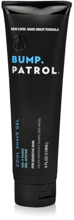 Bump Patrol Cool Shave Gel - Sensitive Clear Shaving Gel With Menthol Prevents Razor Burn, Bumps, Ingrown Hair - 4 Ounces