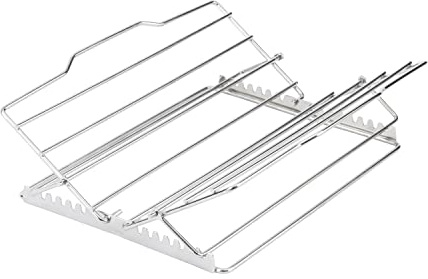 Bradshaw International 23803 Chrome Adjustable Roast Rack Silver