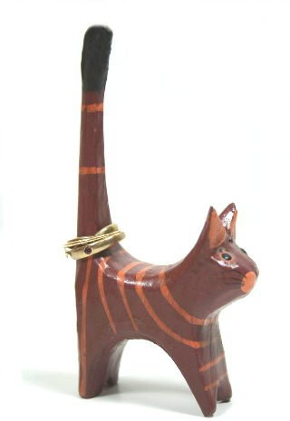 Hillfield 8 Ringkatzen Katzen Natur Holz Katze RINGHALTER Deko