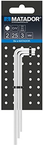 MATADOR Winkelschraubendreher, lang, Sechskant, Minis, 2/2,5/3 mm, 0441 9031