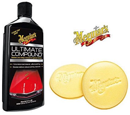 Praktisches Lackpflege-Set! MEGUIAR'S Lackreiniger ULTIMATE COMPOUND 450 ml + AUFTRAGSSCHWAMM (2er)