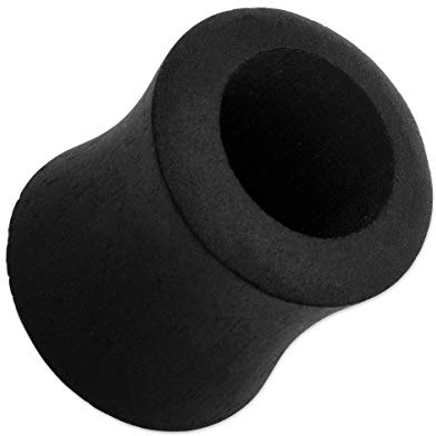 SoulCats 3-25 mm Flesh Tunnel Plug Holz Double Flared Tube Ebenholz, Größe: 22 mm