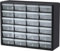 Akro-Mils 10124 Plastic Parts Storage Hardware and Craft Cabinet, Black (1-Pack), (20 W x 6 D x 16-Inch H)