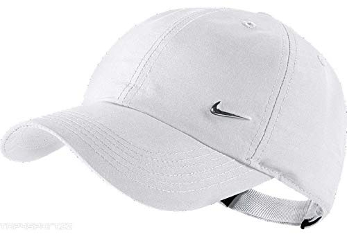 Nike Kinder Unisex Metal Swoosh Logokappe Cap Weiss