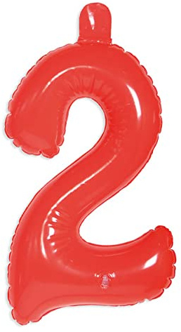 Folat 20224 Chiffre Gonflable 2 Rouge