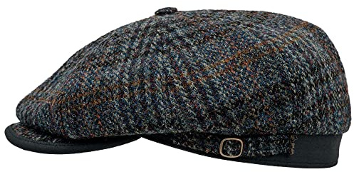 Sterkowski Malone | Tweed Schlägermütze Wintermütze Herren Mützen Herren Winter Hut Ballonmütze Herren Shelby Mütze Gatsby Kleid Cap Herren Mütze 20er Jahre Accessoires 62 Blau