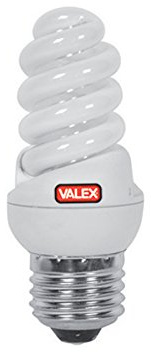 Lampadina a basso consumo mini spirale attacco E27, 15 watt, 825 lumen, 38x101 - Luce calda