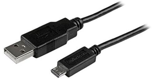 StarTech Cavo USB-A a Micro-B Slim 50cm - USB 2.0 - Nero (USBAUB50CMBK) | Ricarica e Sincronizzazione, Per Tablet Android, Cavo Sottile e Flessibile