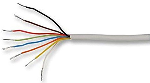 electrosmart White 8 Core Burglar/Intruder Alarm Cable for Home/Office Security (10m)