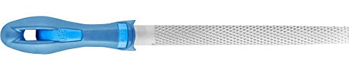 PFERD TOOLS Halbrunde Holzraspeln, 200mm, halbrunde, spitz zulaufende Feile, Raspelhieb H1 auf zwei Seiten, inkl. Ergonomie-Feilenheft, 11233206 – speziell für die grobe Zerspanung und zum Schruppen