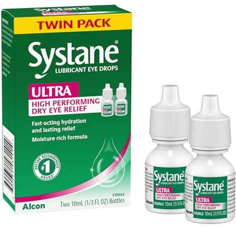 Systane Ultra Gleitmittel Eye Drops, 2 Stück 0,84 FL OZ (10 ml) Flasche