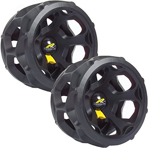NEW 2015 POWAKADDY REPLACEMENT GOLF TROLLEY WINTER WHEELS X 2 (PAIR)