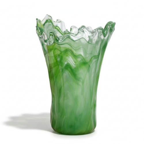Grün Murano Glas Vase Milord Made in Italy