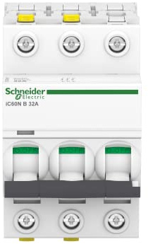 Schneider Electric Leitungsschutzschalter Acti9 iC60N, 3-polig, A9F03332 | 32A, B-Charakteristik