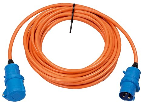 RING Mains Extension Lead With 25 m Orange Cable Length - Fully Weatherproof