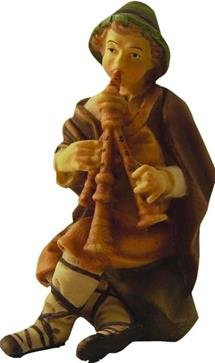 Unbekannt Krippenfiguren Hirte mit Dudelsack, geeignet für 13cm Figuren