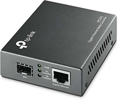 TP-Link MC220L | Gigabit SFP to RJ45 Fiber Media Converter | Fiber to Ethernet Converter | Plug and Play | Durable Metal Casing | Versatile Compatibility | Auto-Negotiation | UL Certified