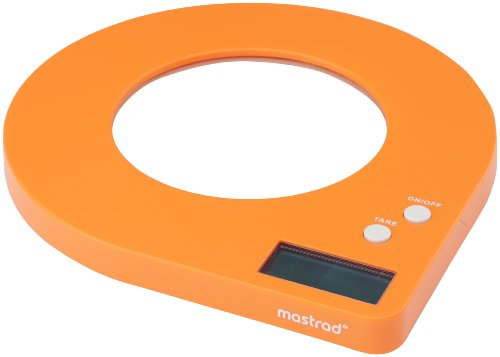 Mastrad F76409, Bilancia elettronica, retro illuminata, colore: Arancione