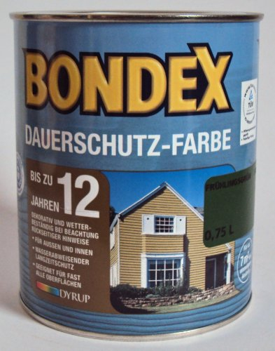 0,75L Bondex Dauerschutzfarbe Frühlingsgrün Wetterschutzfarbe Holzfarbe