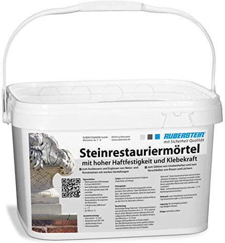 Ruberstein® Ruberstein Steinrestauriermörtel für Natur- und Kunststein 10 kg im Eimer (sand)