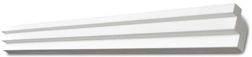 Decosa Deckenleiste G36 Kristine - Dekorative Lichtleiste in Weiß für indirekte Beleuchtung von Wand und Decke - 5 Leisten à 2 m Länge= 10 m - Zierleiste aus Styropor 38 x 48 mm
